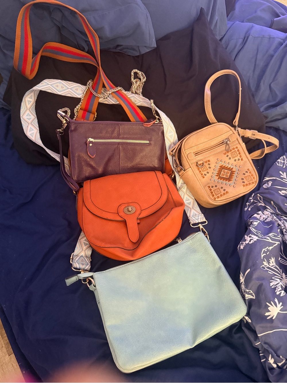 Assorted Women’s Crossbody and Shoulder Bags - Multi-Color Set